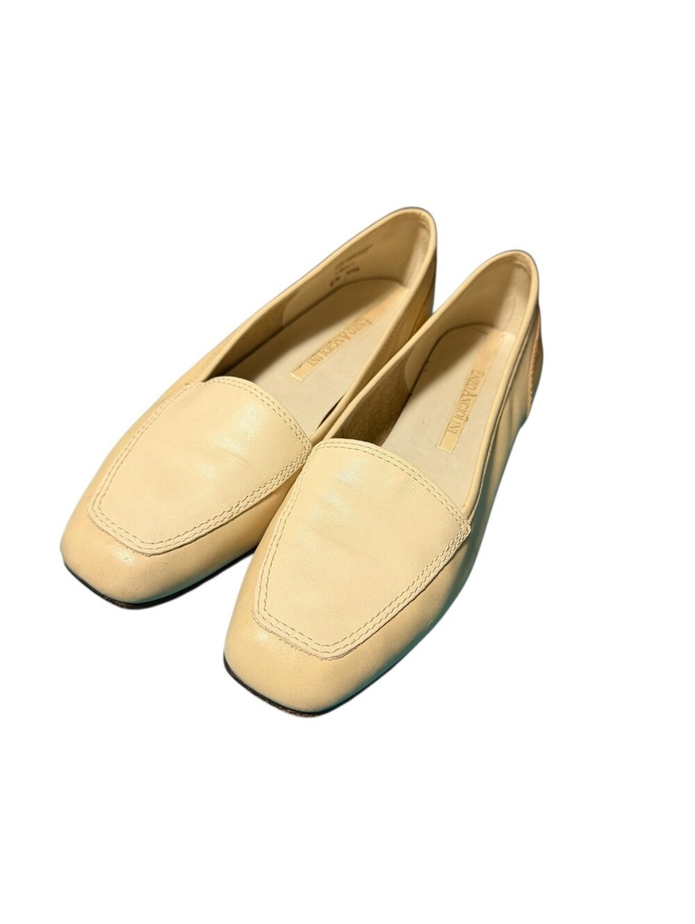 Enzo Angiolini Leather Loafers Cream sz 6.5